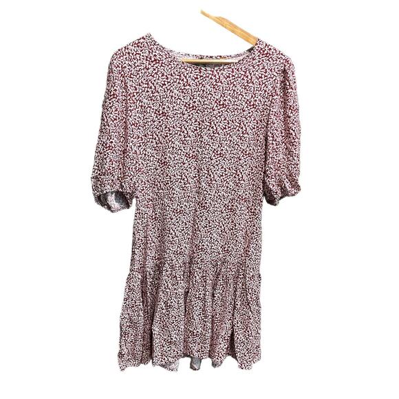 Free People Red Dancing in the Dark Open Back Women's Mini Dress Size L - Picture 1 of 6